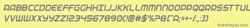 federalservicecondital Font – Gray Fonts on Yellow Background