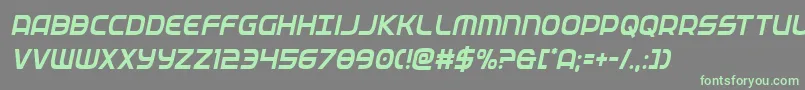 federalservicecondital Font – Green Fonts on Gray Background
