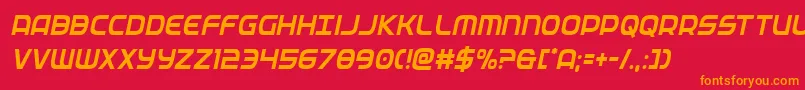 federalservicecondital Font – Orange Fonts on Red Background