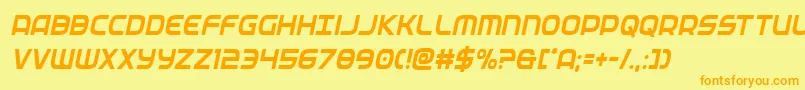 federalservicecondital Font – Orange Fonts on Yellow Background