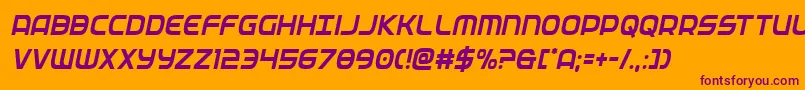 federalservicecondital Font – Purple Fonts on Orange Background