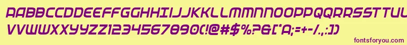 federalservicecondital Font – Purple Fonts on Yellow Background