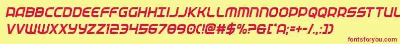 federalservicecondital Font – Red Fonts on Yellow Background