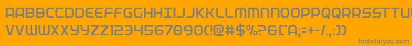 federalservicecondlight Font – Gray Fonts on Orange Background