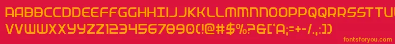 federalservicecondlight Font – Orange Fonts on Red Background