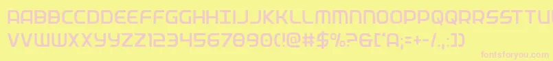 federalservicecondlight Font – Pink Fonts on Yellow Background