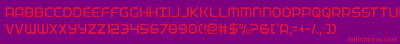 federalservicecondlight Font – Red Fonts on Purple Background