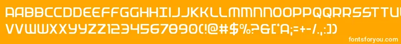 federalservicecondlight Font – White Fonts on Orange Background