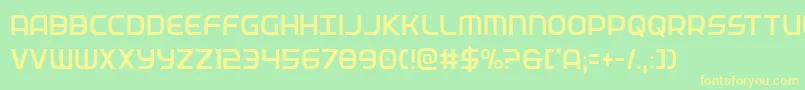 federalservicecondlight Font – Yellow Fonts on Green Background