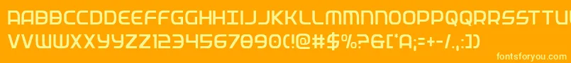 federalservicecondlight Font – Yellow Fonts on Orange Background