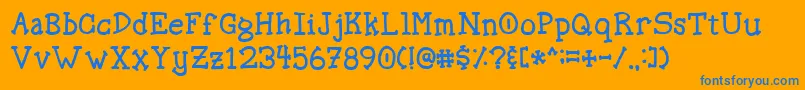 Spellstone Font – Blue Fonts on Orange Background