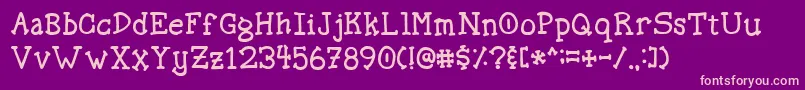 Spellstone-Schriftart – Rosa Schriften auf violettem Hintergrund