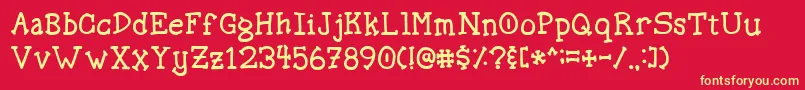Шрифт Spellstone – жёлтые шрифты на красном фоне