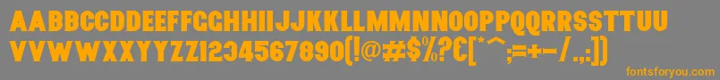 Nurjan Font – Orange Fonts on Gray Background