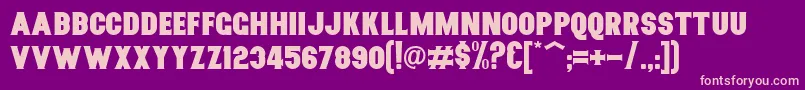 Nurjan Font – Pink Fonts on Purple Background