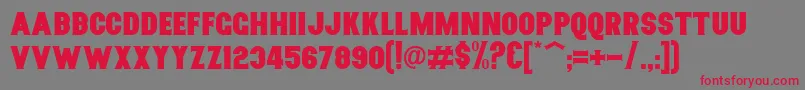 Nurjan Font – Red Fonts on Gray Background