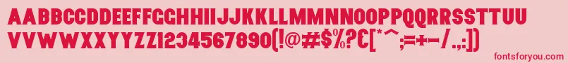 Nurjan Font – Red Fonts on Pink Background
