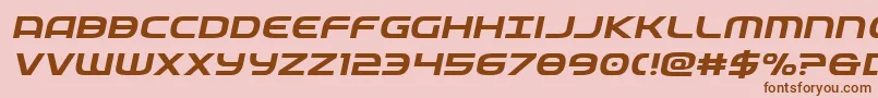 federalserviceexpandital Font – Brown Fonts on Pink Background