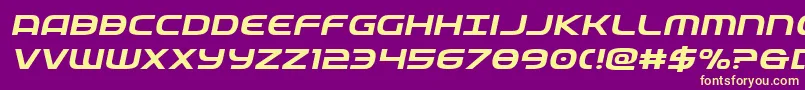 federalserviceexpandital Font – Yellow Fonts on Purple Background