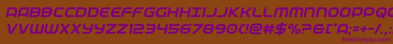 federalserviceital Font – Purple Fonts on Brown Background