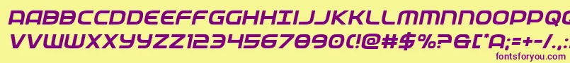 federalserviceital Font – Purple Fonts on Yellow Background