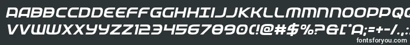 フォントfederalserviceital – 黒い背景に白い文字