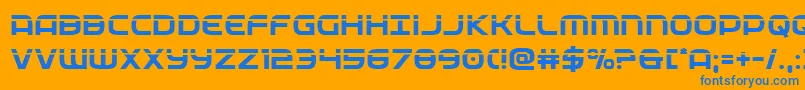 Шрифт federalservicelaser – синие шрифты на оранжевом фоне