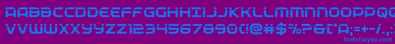 フォントfederalservicelaser – 紫色の背景に青い文字