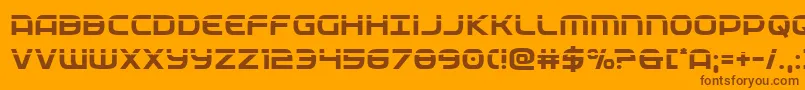 フォントfederalservicelaser – オレンジの背景に茶色のフォント