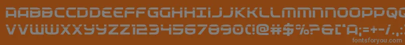 フォントfederalservicelaser – 茶色の背景に灰色の文字
