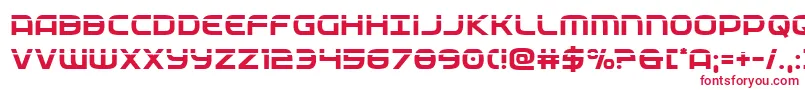 フォントfederalservicelaser – 白い背景に赤い文字