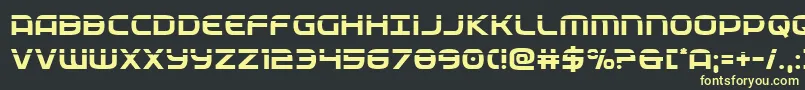 フォントfederalservicelaser – 黒い背景に黄色の文字