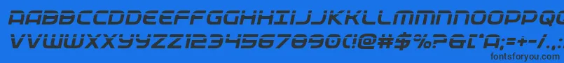 Шрифт federalservicelaserital – чёрные шрифты на синем фоне