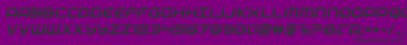 フォントfederalservicelaserital – 紫の背景に黒い文字