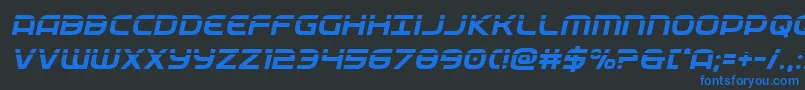 Шрифт federalservicelaserital – синие шрифты на чёрном фоне