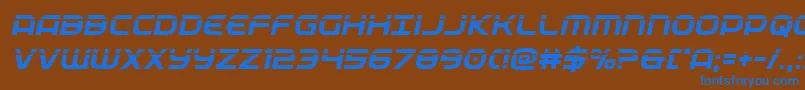 federalservicelaserital Font – Blue Fonts on Brown Background