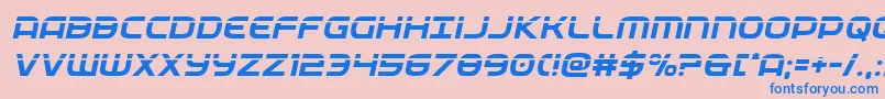 フォントfederalservicelaserital – ピンクの背景に青い文字