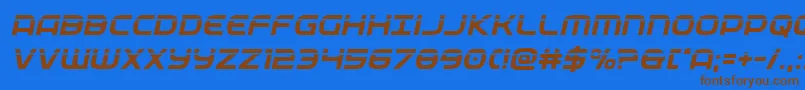 Шрифт federalservicelaserital – коричневые шрифты на синем фоне