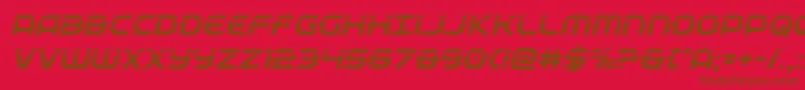 フォントfederalservicelaserital – 赤い背景に茶色の文字