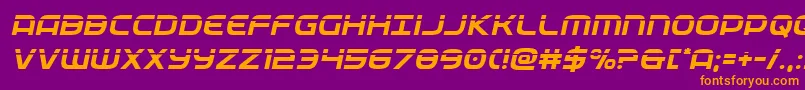 federalservicelaserital-fontti – oranssit fontit violetilla taustalla