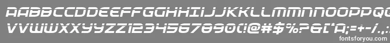 フォントfederalservicelaserital – 灰色の背景に白い文字