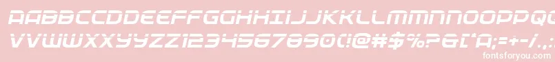 フォントfederalservicelaserital – ピンクの背景に白い文字