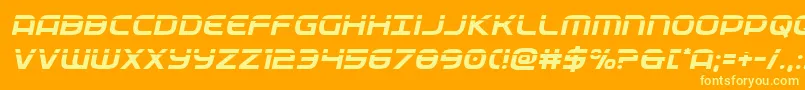 federalservicelaserital Font – Yellow Fonts on Orange Background