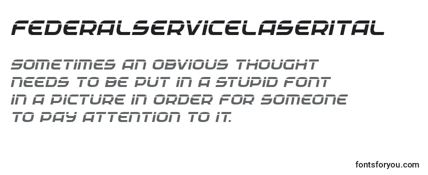 Review of the Federalservicelaserital Font
