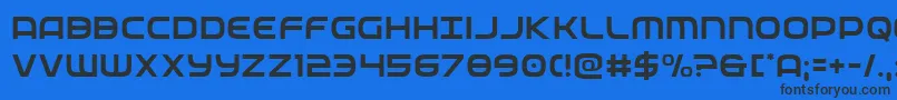 federalservicelight Font – Black Fonts on Blue Background