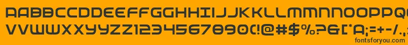 federalservicelight Font – Black Fonts on Orange Background