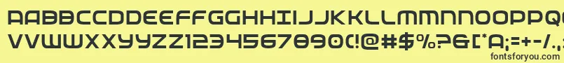 federalservicelight Font – Black Fonts on Yellow Background