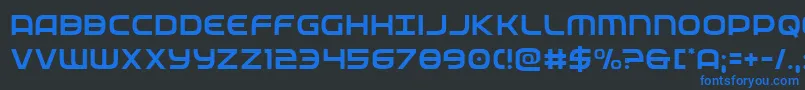 federalservicelight Font – Blue Fonts on Black Background