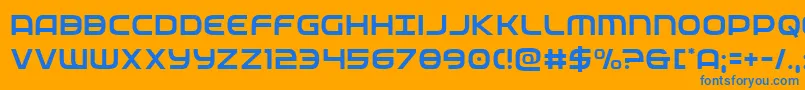 federalservicelight Font – Blue Fonts on Orange Background