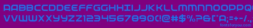 federalservicelight Font – Blue Fonts on Purple Background